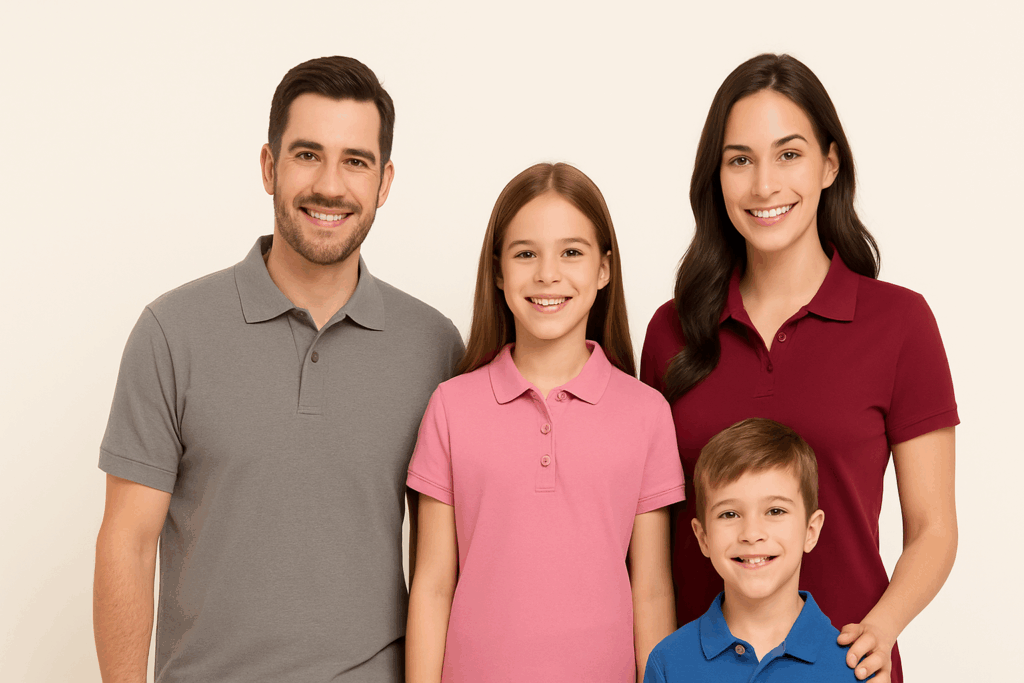 playeras polo para toda la familia