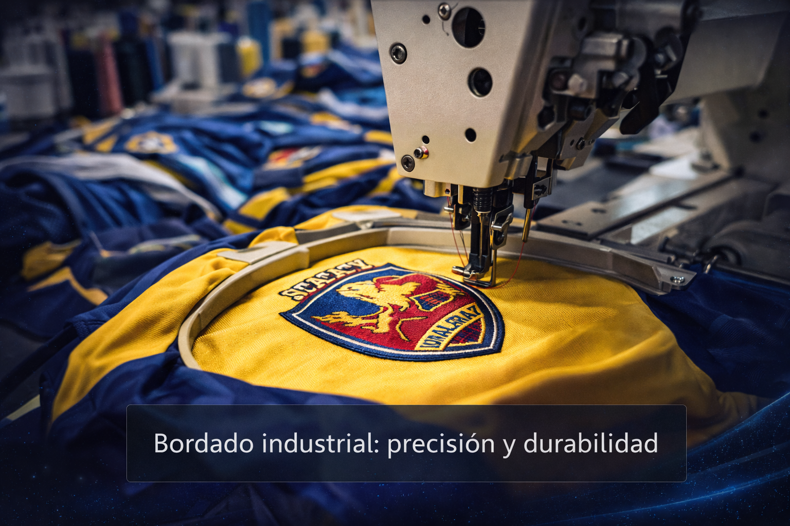 Bordado industrial en uniformes deportivos